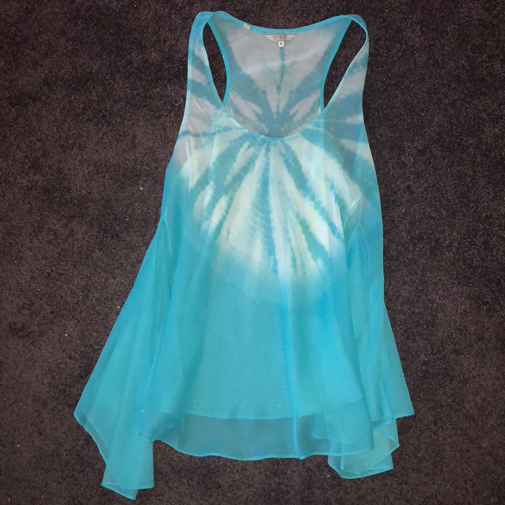 GUESS Sheer Flowy Tank